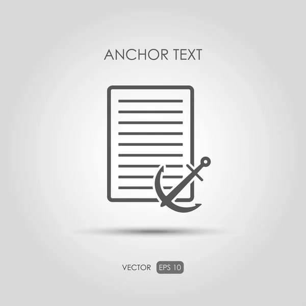 Ikon Copywriting "Anchor text" dalam gaya linier. Ilustrasi vektor - Stok Vektor