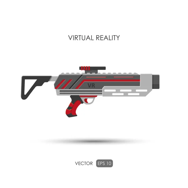 Rakéta. Fegyvert a rendszer virtuális valóság. Videojáték fegyvert. Vid — Stock Vector
