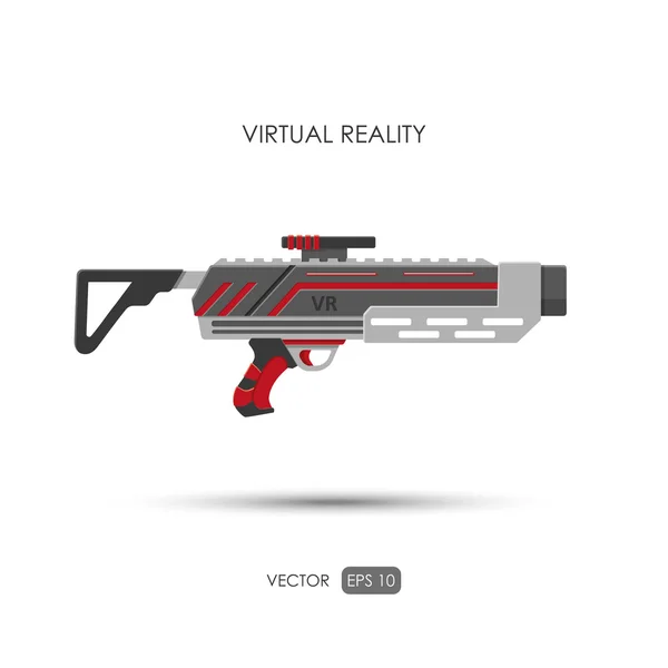 Míssil. Pistola para sistema de realidade virtual. Armas de videojogos. Vid. —  Vetores de Stock