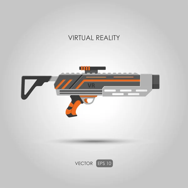 Missile. Gun for virtual reality system. Video game weapons. Vid — Stock Vector