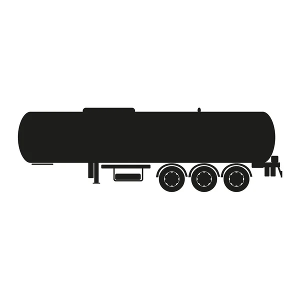 Cargo tank. Silhouette d'une remorque cargo — Image vectorielle