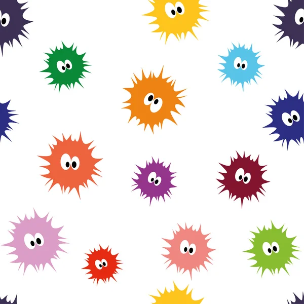 Ilustración con monstruos multicolores — Vector de stock