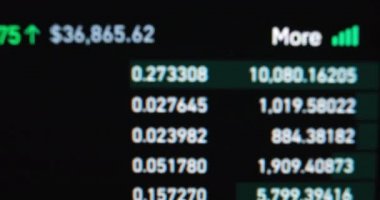 Değişen rakamlar uygulamada döviz kuru oranlarını gösterir