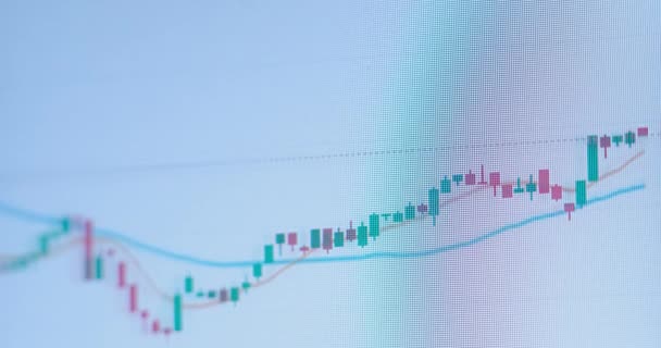 Diagrammelemente zeigen das Auf und Ab des Wechselkurses — Stockvideo