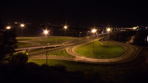 Night city. timelapse — Stock Video