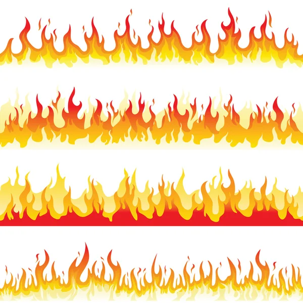 Seamless Fire Flame — Stock Vector