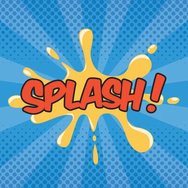 SPLASH! Wording Sound Effect — Stock Vector