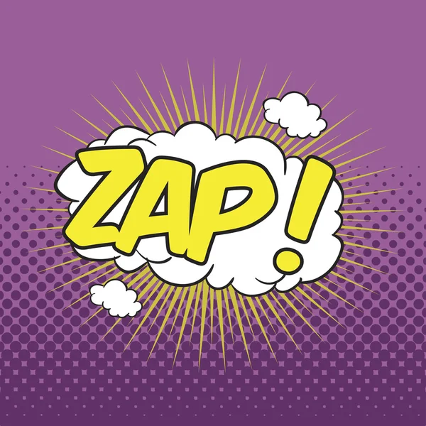 ZAP! Texto Efeito sonoro — Vetor de Stock