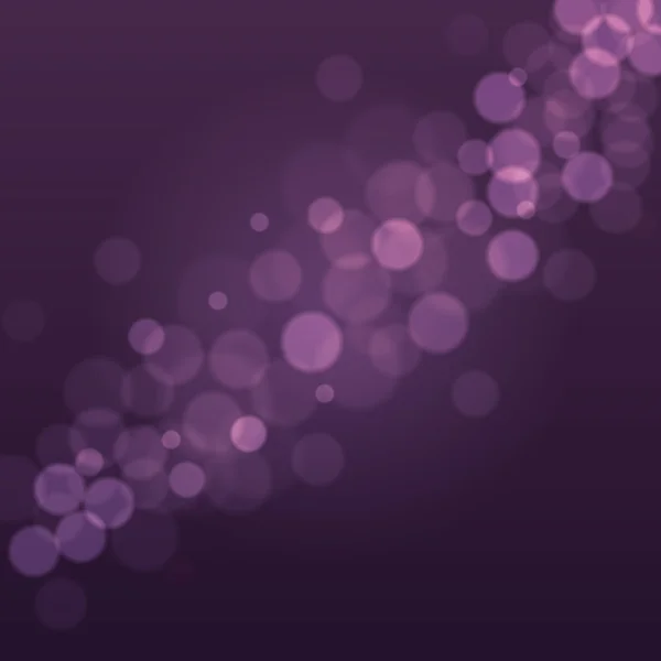 Fond violet foncé abstrait avec des lumières défocalisées bokeh — Image vectorielle