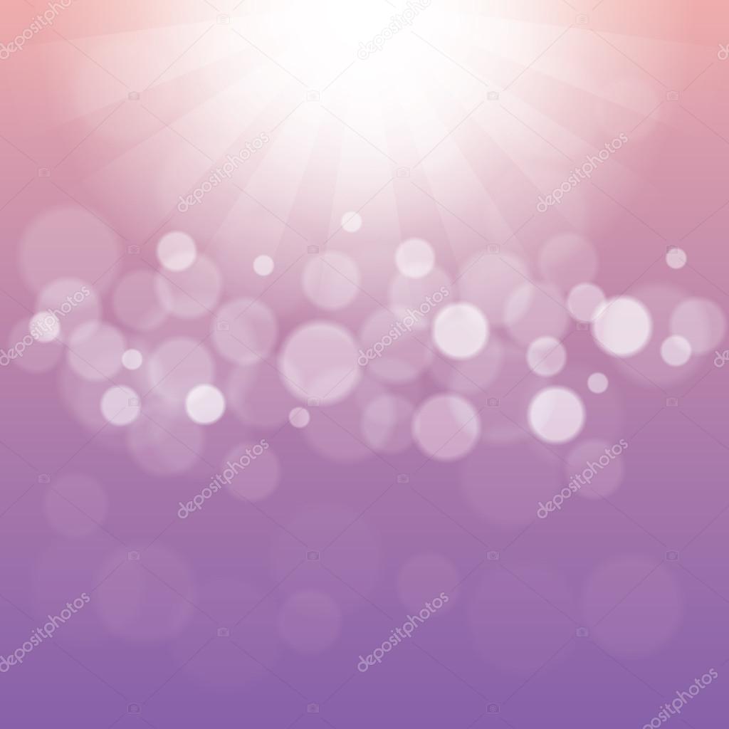 Abstract Light Purple Background with Bokeh Defocused Lights