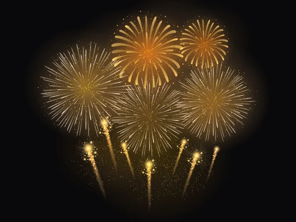 Vector Illustration of Firework Celebration — Stock Vector