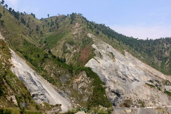 Montagne Glissement Terrain Dans Nord Pakistan — Photo