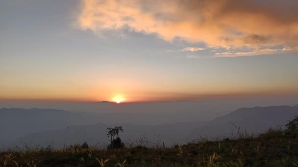 Amazing Beautiful Sunset Cloudy Weather — Stok Video