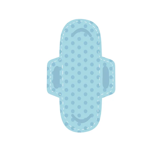 女性の衛生パッドベクトルアイコンは、影と赤の背景に隔離された。衛生パッドタイプ、女性の衛生衛生ナプキン製品。フラットスタイルの個人衛生要素. — ストックベクタ