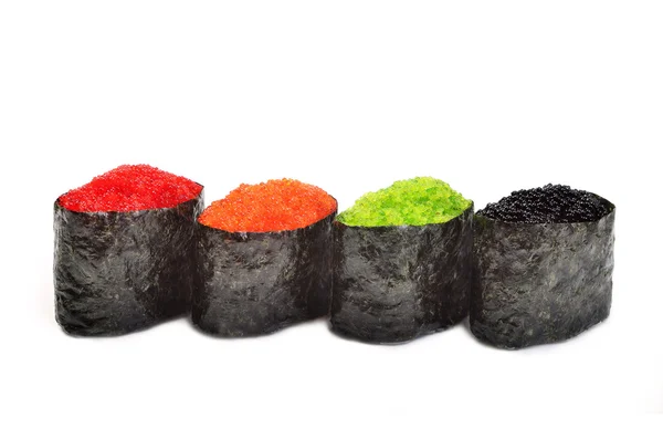 Sushi Gunkan Maki Set mit Tobiko — Stockfoto