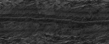 Duvar kağıdı dekoratif tasarımı için Panorama siyah astarlı mermer taş desen arkaplanı.