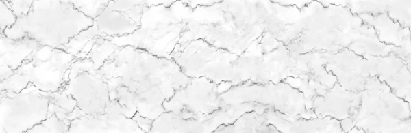 Panorama Bílý Mramorový Kámen Textura Pro Pozadí Nebo Luxusní Dlaždice — Stock fotografie