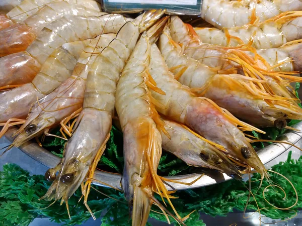 Fresh Shrimp Source Protein Needed Face Covid Pandemic Also Delicious — Stock fotografie