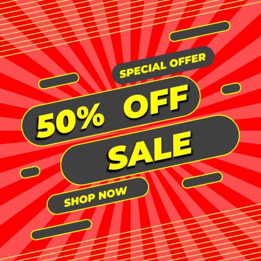 Süper Satış Bayrağı. Vektör illüstrasyonu.