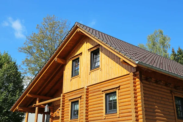 Cabane Bois Rond Allemagne — Photo