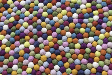 Renkli keçeli topların dokusu