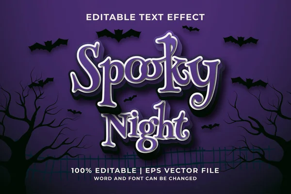 Ürkütücü Gece düzenlenebilir metin efekti şablon biçimi Premium Vektörü