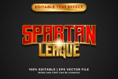 Düzenlenebilir metin efekti - Sparta Ligi lüks şablon stili premium vektörü