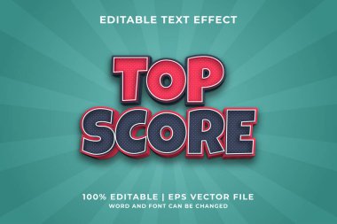 Düzenlenebilir metin efekti - Üst Sayı biçim şablonu premium vektörü