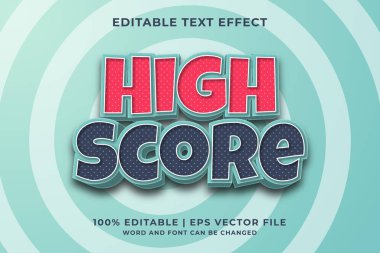 Düzenlenebilir metin efekti - Yüksek Puanlı şablon biçimi premium vektörü