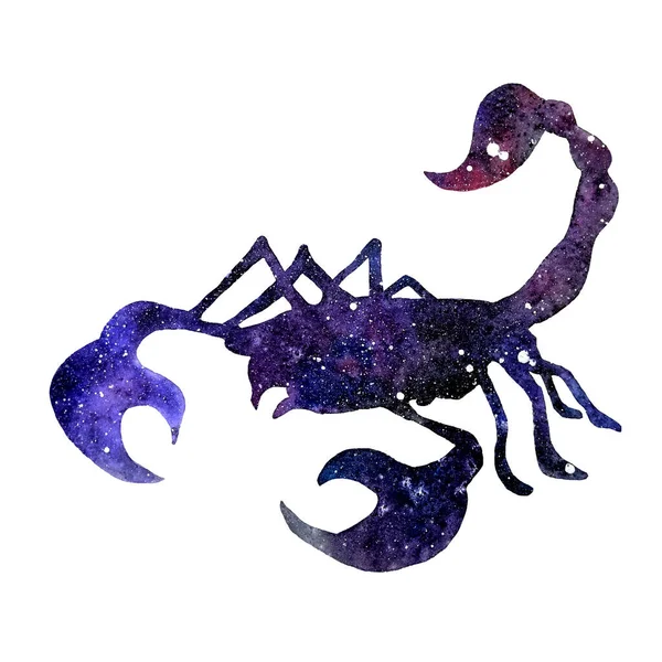 Akvarell konst tecken på zodiaken. Skorpion — Stockfoto