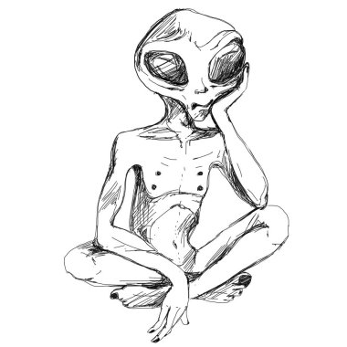 El çizimi UFO sanatı