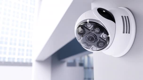 Futuristická bezpečnostní kamera CCTV. — Stock video
