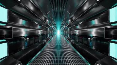 döngü animasyonu, 3D sanat fütüristik koridor hareketi