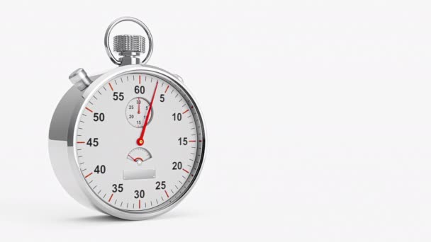 Kırmızı Oku Saniyeye Çıkaran Kronometreyi Döndürür — Stok video