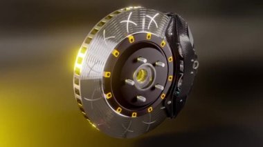 Fren Diski ve Siyah karbon fiber.