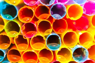 renkli plastik çubuk