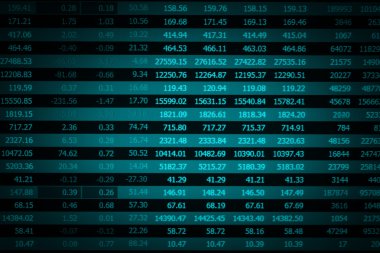 Finansal veriler bir monitörde borsa veriler üzerindeki Led con görüntüler.