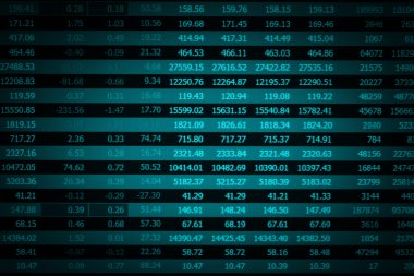 Finansal veriler bir monitörde borsa veriler üzerindeki Led con görüntüler.