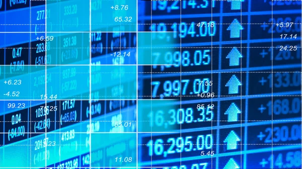 Finansal veriler bir monitörde borsa veriler üzerindeki Led con görüntüler. — Stok fotoğraf