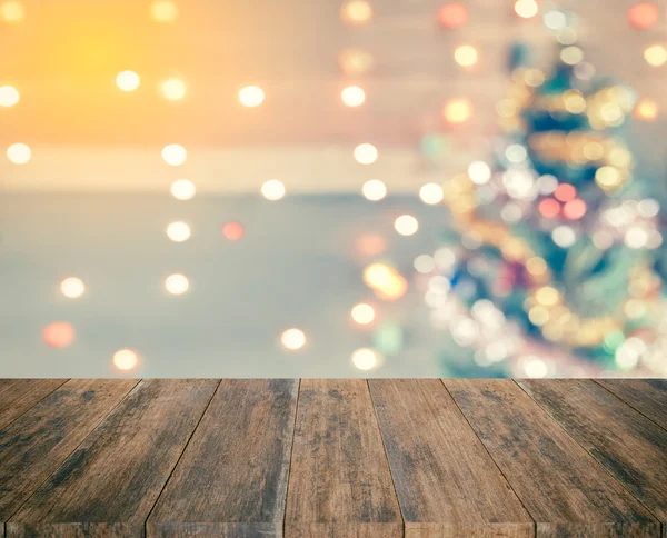Bokeh brilho da árvore de Natal, Template mock up para exibição de — Fotografia de Stock