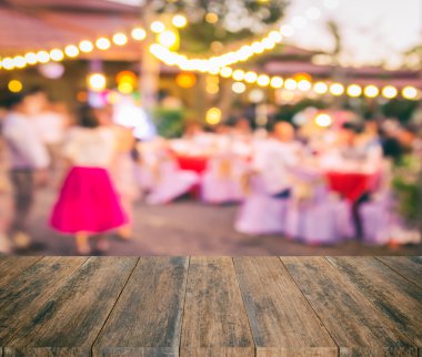 wood texture and event Party with People Blurred Background  clipart
