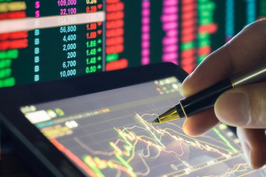 Finansal borsa verileri. Mum çubuk grafik grafik hisse senedi m
