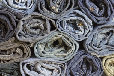 denim jeans doku dikişleri ile closeup