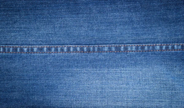 Closeup of denim jeans texture with seams — Stock Photo, Image