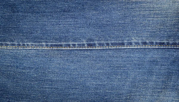 Closeup of denim jeans texture with seams — Stock Photo, Image