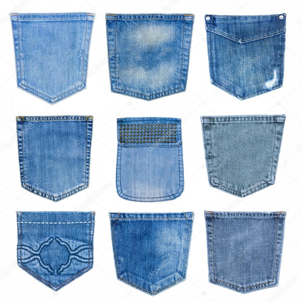 set of closeup  texture   jean , Pocket detai