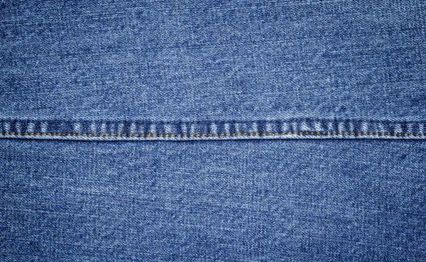 Closeup of denim jeans texture with seams — Stock Photo, Image