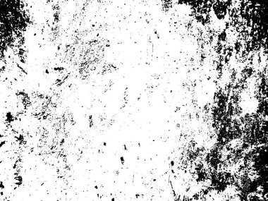 Siyah beyaz grunge. Tehlike örtüsü dokusu. Soyut yüzey tozu ve kaba duvar arkaplanı kavramı. Sıkıntı illüstrasyonu, grunge etkisi yaratmak için basitçe nesnenin üzerine yerleştirilir. Vektör EPS10.