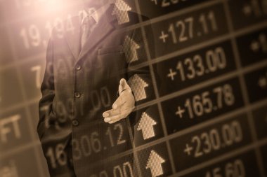 Finansal yatırım konsepti için uygun borsa veya önx ticaret grafiği ve şamdan grafiği. Ekonomik trendler iş fikri ve tüm sanat tasarımı için arka plan. Soyut finans arkaplanı.