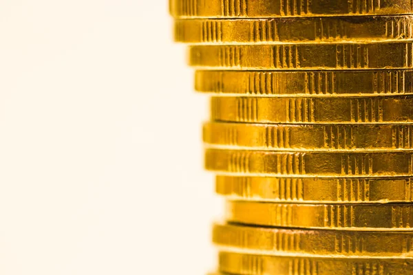 黄金のコインの山をクローズ アップ — ストック写真